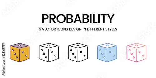 Probability Icon editable stock vector icon