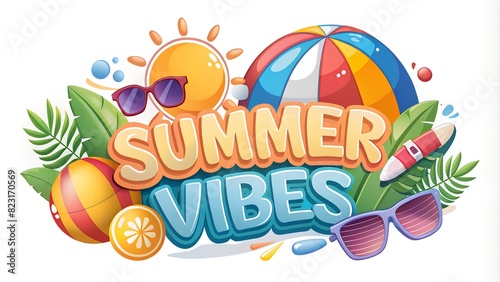 Summer vibes background illustration