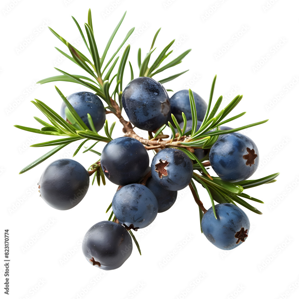juniper berry on transparent png background
