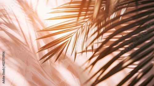 Tropical Palm Leaves in Soft Sunlight