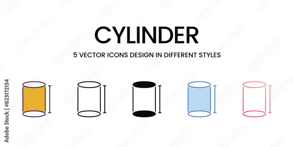 Cylinder Icon editable stock vector icon Cylinder Icon editable stock vector icon