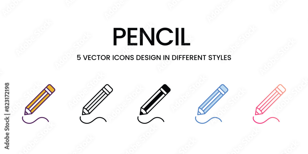 Pencil Icon editable stock vector icon Pencil Icon editable stock vector icon