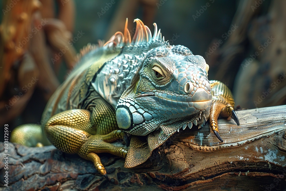 Fototapeta premium Close ups of lizards