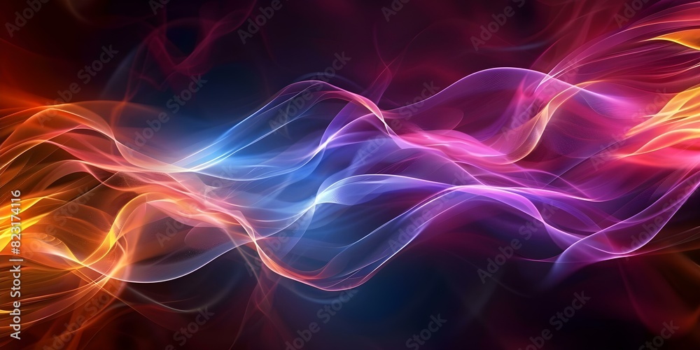 Fototapeta premium Modern stock market data visualization with wide format ripple curve. Concept Stock Market Data, Data Visualization, Modern Design, Wide Format, Ripple Curve