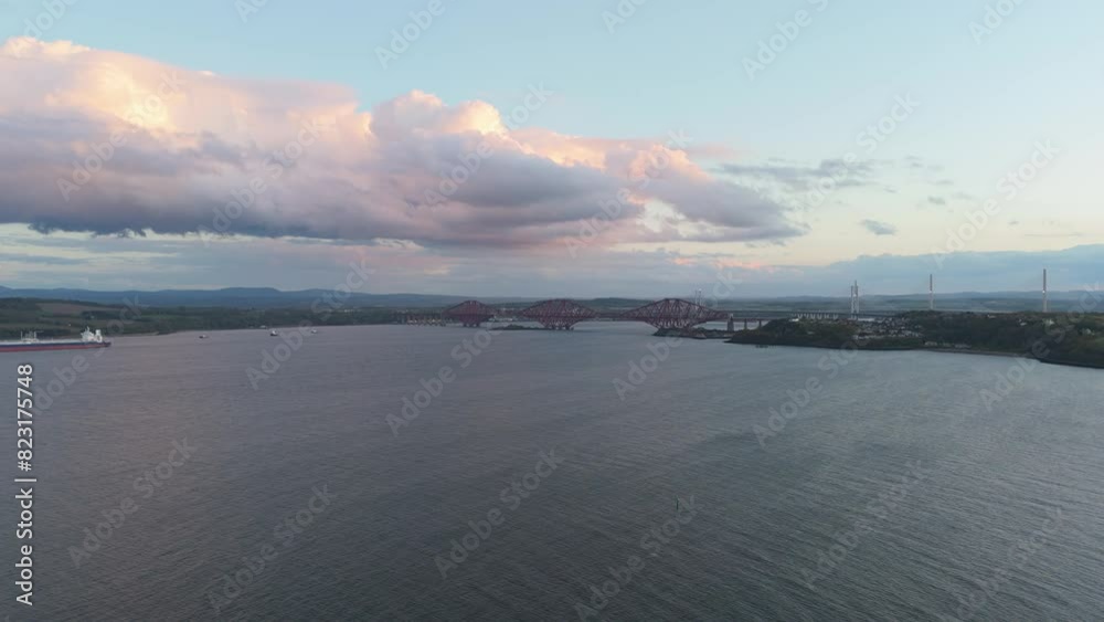Forth bridge queens ferry over north sea Scotland Forth bridge queens ferry over north sea Scotland