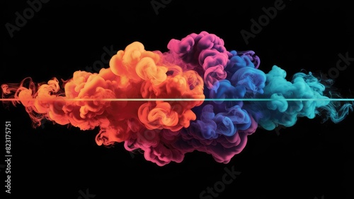 Flowing Rainbow Hues in Smoke Form