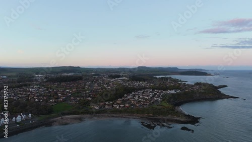 Dalgety bay town and north sea view photo