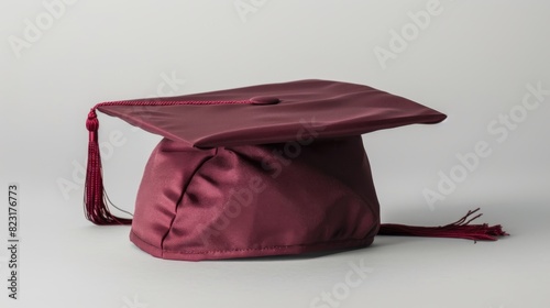 Cap with maroon background and white lettering.