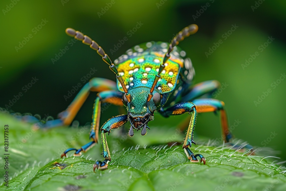 Fototapeta premium Close up of the long horned beetle