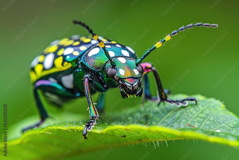 Close up of the long horned beetle Close up of the long horned beetle