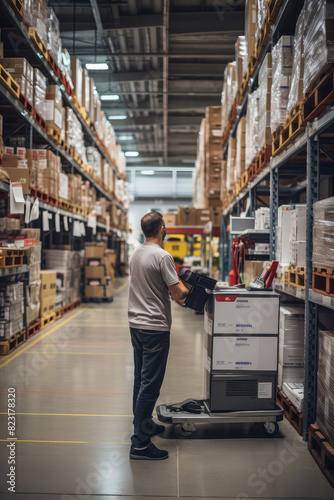 Efficient Order Picking in a Modern Warehouse © evening_tao