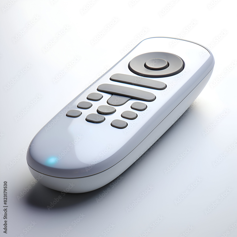 TV remote control isolated on white background. 3d render illustration. TV remote control isolated on white background. 3d render illustration.