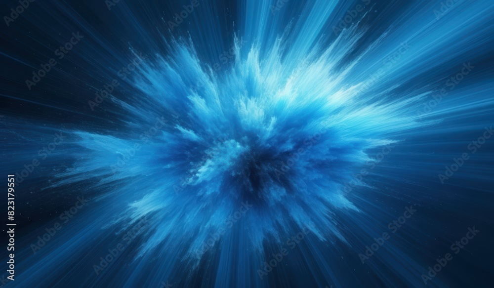 Fototapeta premium Abstract ethereal blue explosion