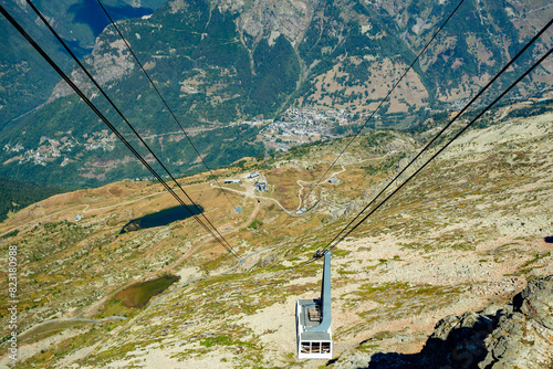 Alpe d'Huez cable car, France photo