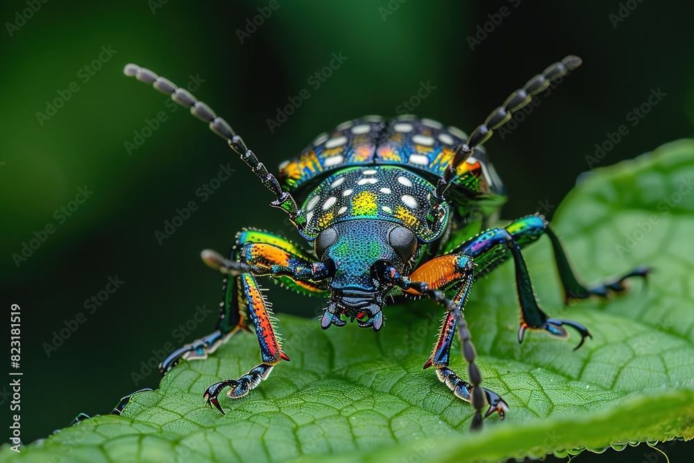Fototapeta premium Close up of the long horned beetle