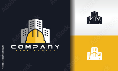 urban building construction helmet logo