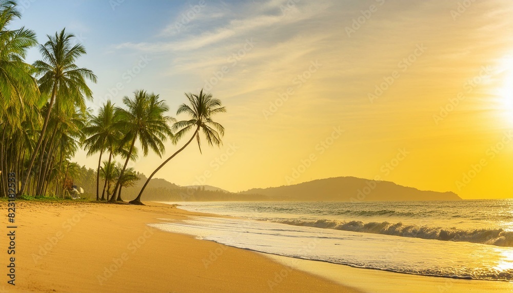 Obraz premium trees on the beach