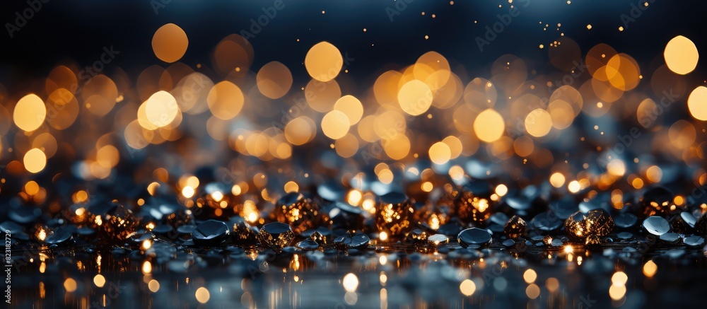 Abstract Glittering Lights on Dark Background Abstract Glittering Lights on Dark Background