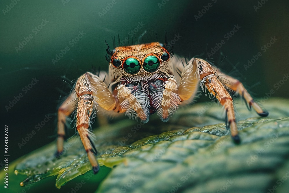 A close-up of a spider's eyes A close-up of a spider's eyes
