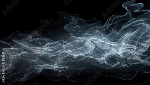 Swirling Smoke Pattern in Monochrome