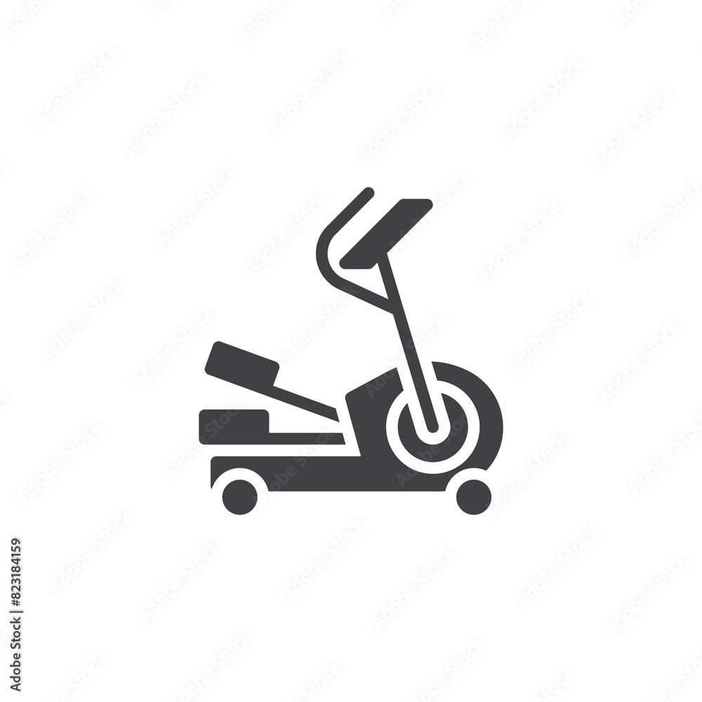 Elliptical machine vector icon Elliptical machine vector icon