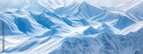 Wallpaper Mural Panoramic View of Snow-Covered Mountain Peaks Torontodigital.ca