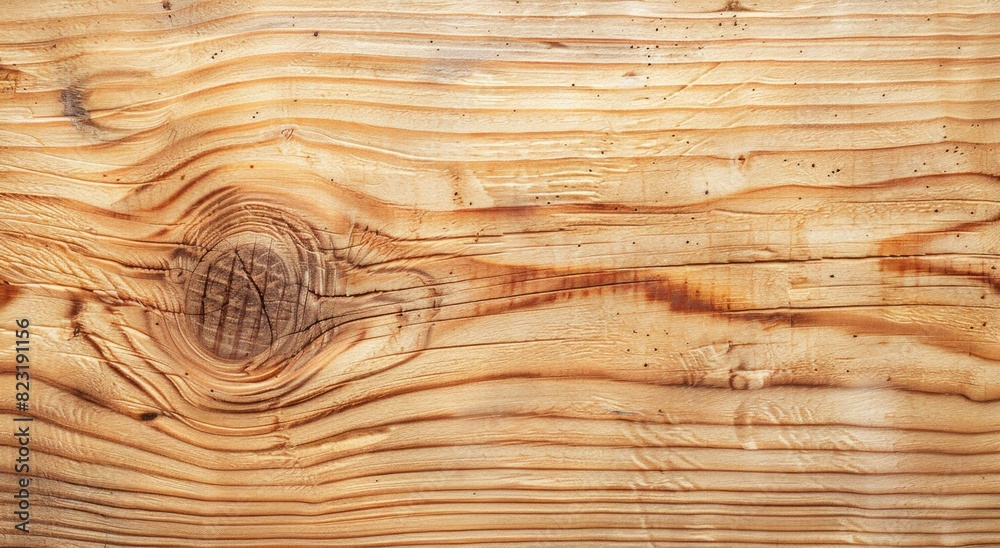 A closeup of the surface texture of pine wood, showcasing its natural grain patterns and soft tones A closeup of the surface texture of pine wood, showcasing its natural grain patterns and soft tones