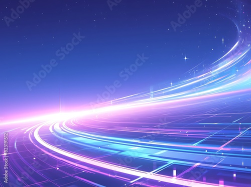 Abstract Futuristic Technology Background with Digital Elements