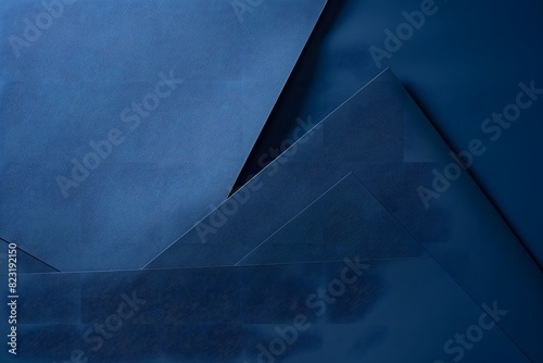 Minimalist Dark Blue Background with Overlapping Paper Sheets