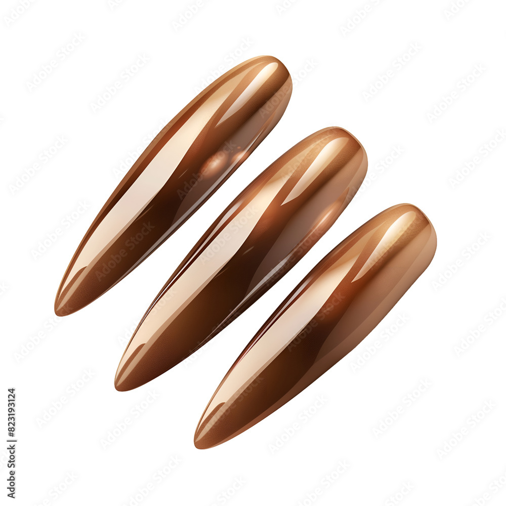 Three Metallic Nail Tips, Isolated on a Transparent Background, Graphic Resource Three Metallic Nail Tips, Isolated on a Transparent Background, Graphic Resource
