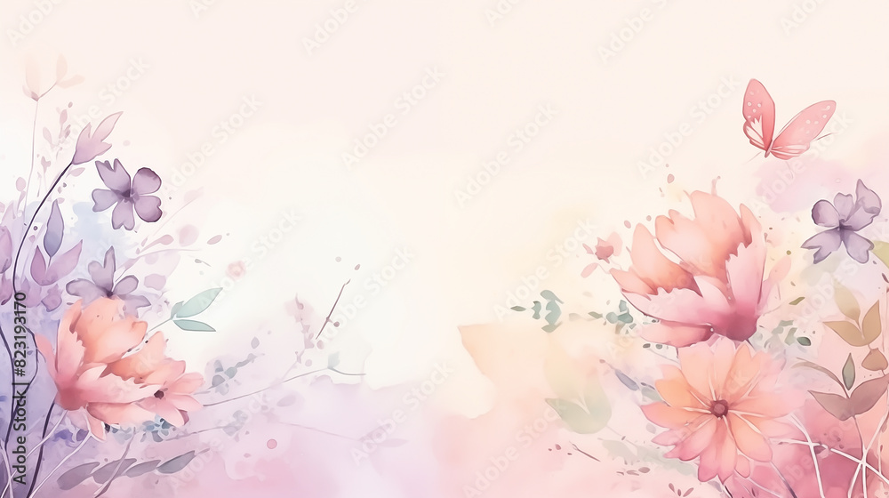 A vibrant spring background with blooming flowers in shades of pink, red, and yellow A vibrant spring background with blooming flowers in shades of pink, red, and yellow