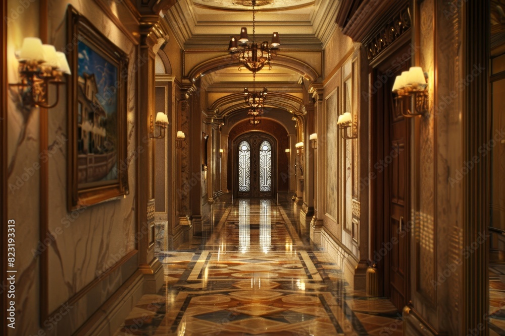 Obraz premium Classical Corridor Interior