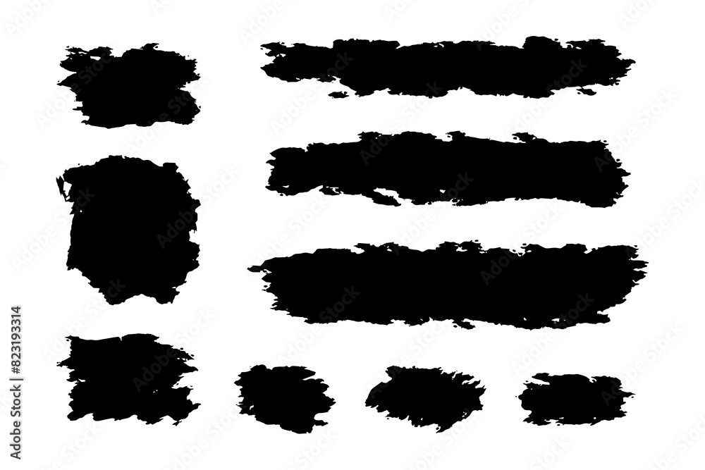 Brush strokes. Vector paintbrush set. Grunge design elements. Rectangle text boxes. Dirty distress texture banners. Brush strokes. Vector paintbrush set. Grunge design elements. Rectangle text boxes. Dirty distress texture banners.