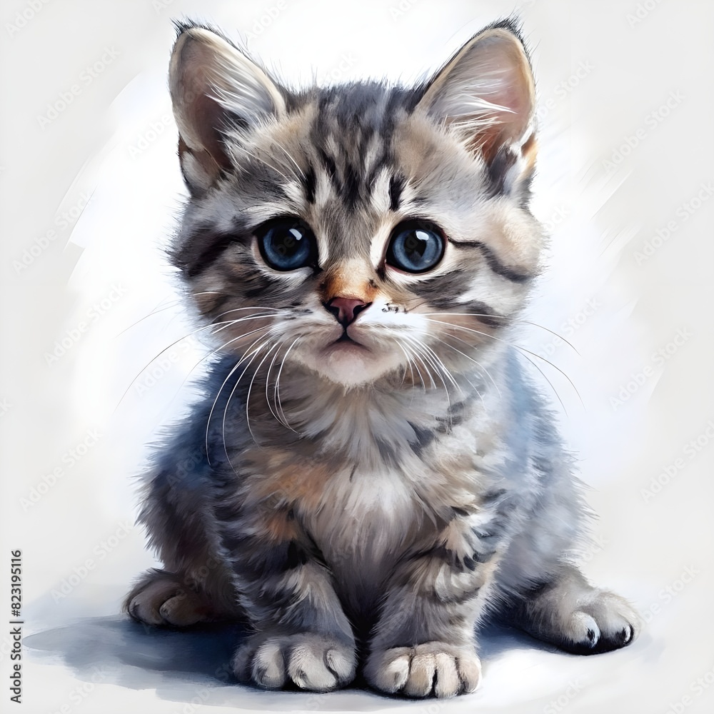 Obraz premium small gray kitten