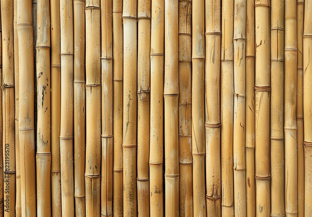 Bamboo background texture with vertical lines of bamboo slats. Bamboo background texture with vertical lines of bamboo slats.