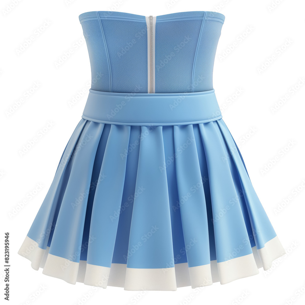 Blue and White Dress With Zipper, Isolated on a Transparent Background, Graphic Resource Blue and White Dress With Zipper, Isolated on a Transparent Background, Graphic Resource
