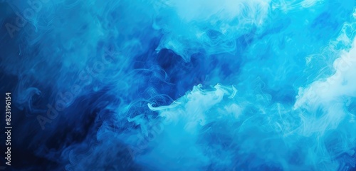 Abstract Blue Smoke on Dark Background