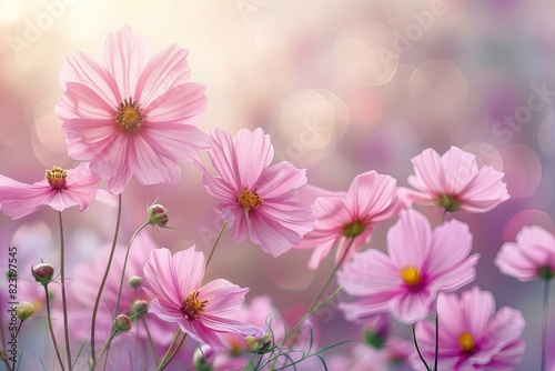 Pink flowers blossoming in field © Sandu