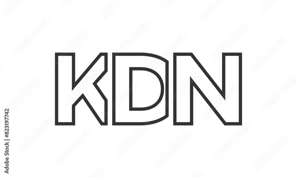 KDN logo design template with strong and modern bold text. Initial based vector logotype featuring simple and minimal typography. Trendy company identity. KDN logo design template with strong and modern bold text. Initial based vector logotype featuring simple and minimal typography. Trendy company identity.