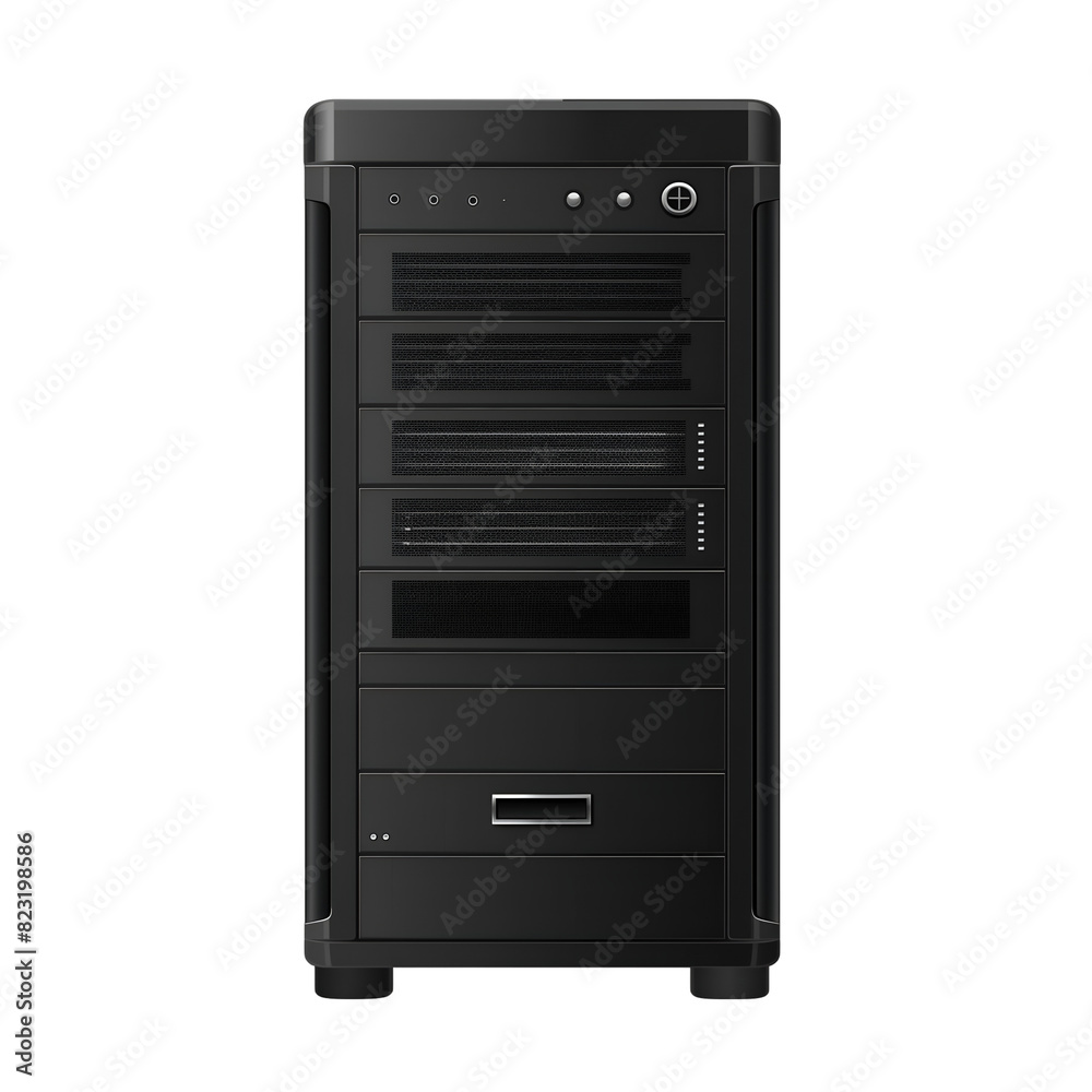 Black Computer Tower, Isolated on a Transparent Background, Graphic Resource Black Computer Tower, Isolated on a Transparent Background, Graphic Resource
