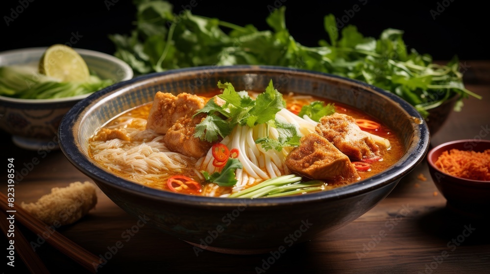 Aroma-filled bowl of Vietnamese bun rieu