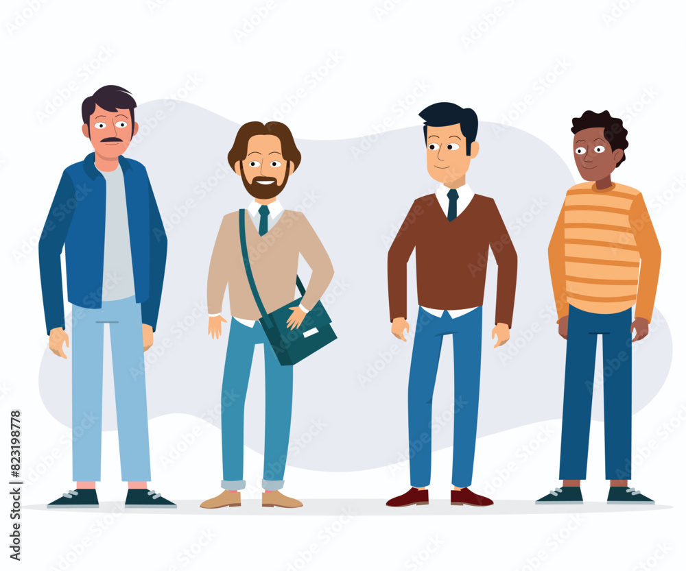 diverse group of men, workers and businesspeople diverse group of men, workers and businesspeople
