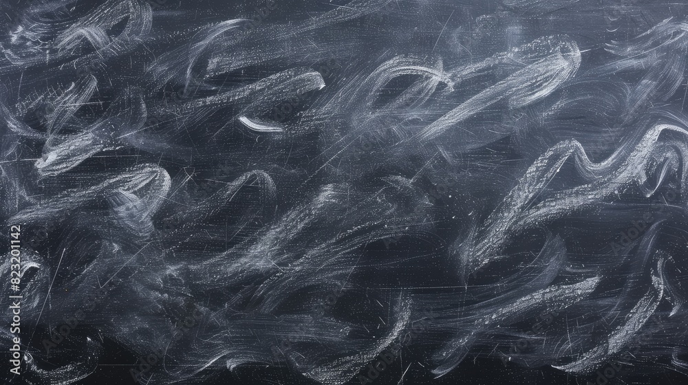 Obraz premium Abstract Chalk Strokes on Classroom Blackboard