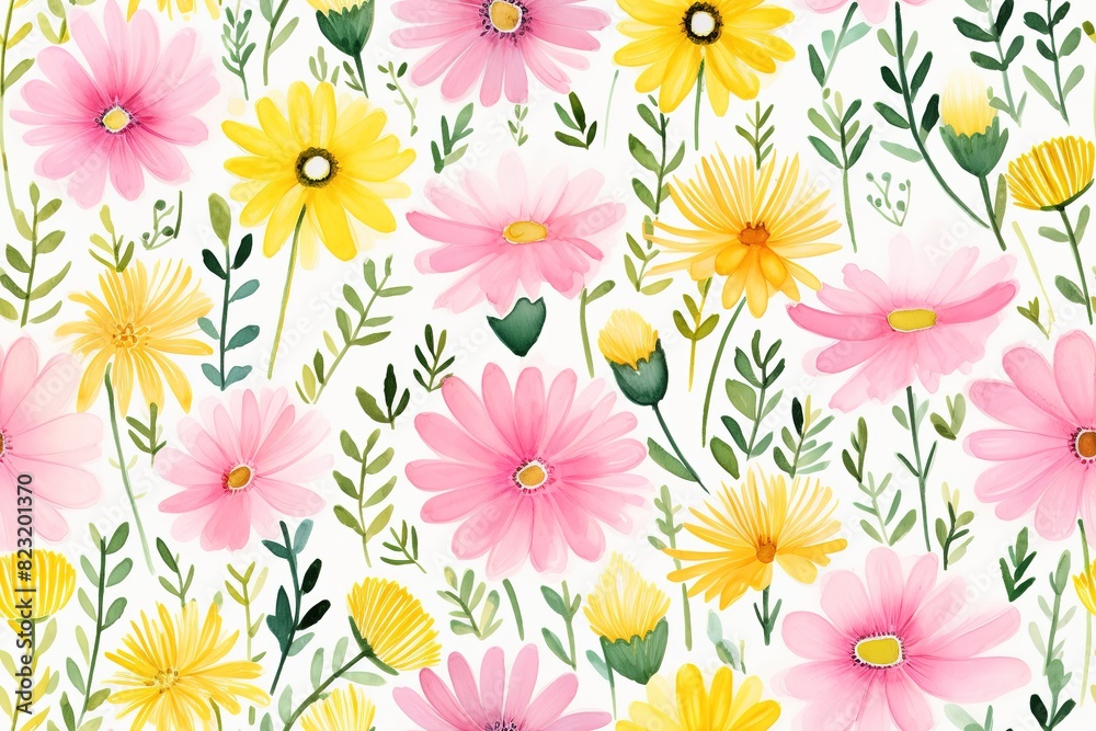 Abstract elegance seamless pattern with floral background Abstract elegance seamless pattern with floral background