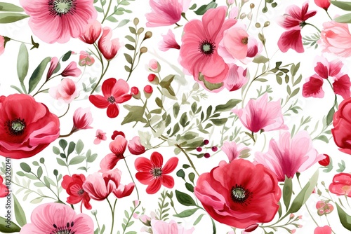 Abstract elegance seamless pattern with floral background