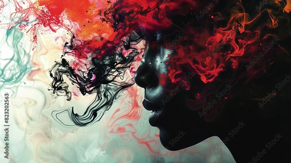 Ethereal reflections.A Woman’s contemplative expression. Ethereal reflections.A Woman’s contemplative expression.