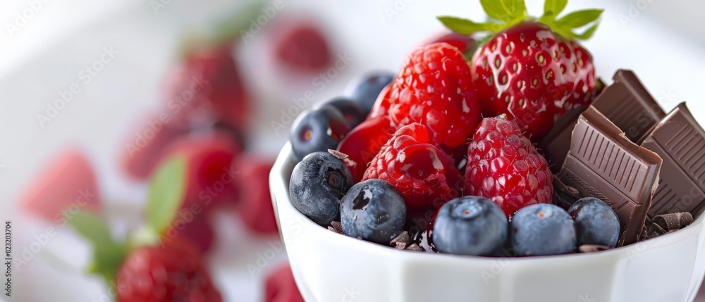Fresh berries and chocolate. Fresh berries and chocolate.