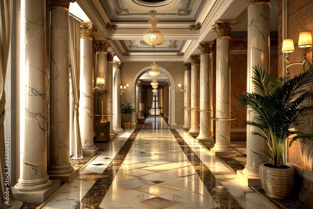 Obraz premium Classical Corridor Interior