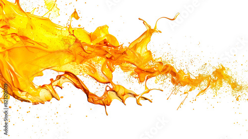 Wallpaper Mural Highspeed capture of dynamic golden liquid splash against a clean white backdrop, conveying motion, elegance, and luxury in a vibrant display Torontodigital.ca