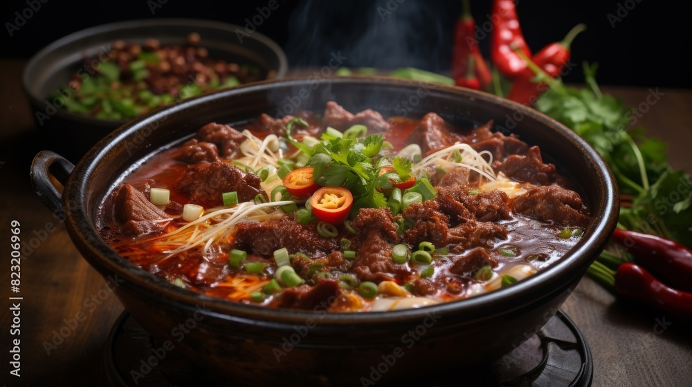 Aromatic and flavorful Szechuan hot pot dish Aromatic and flavorful Szechuan hot pot dish